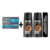 Pack 1 Jabon Dove Men + 2 Desodorante Sp Axe Dark Temptation