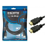 Cabo Hdmi  Pix Basic 1.4 15 Pinos Ultra Hd 4k 3 Metros Preto