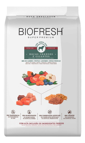 Ração Biofresh Mix Sênior Raças Grandes E Gigantes 15kg