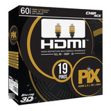 Cabo Hdmi 1.4 4k Ultra Hd 3d 19 Pinos 60 Metros Pix 018-6120