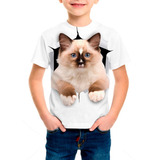 Camiseta Infantil  Gato Ragdoll - M001
