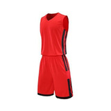Uniforme De Basketball Unisex Mod Diseño 206580 (rojo/negro)