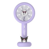 1 Miniventilador Portátil Sanrio Kawaii Kuromi Con Dibujos