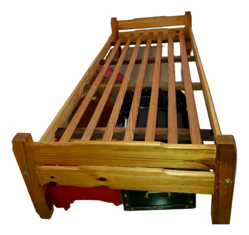 Cama Madera 1 Plaza Impecable!