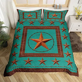 Set De Cama Estrella De Texas Al Estilo Rústico, 3pzs.