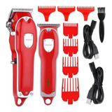 Pack Maquina Corta Pelo + Trimmer De Cabello 2en1 Metalica