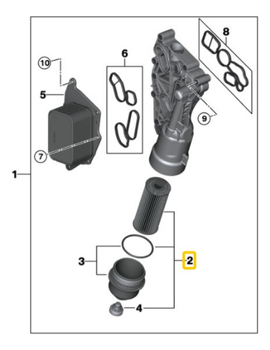 Filtro Aceite Para Mini Cooper Countryman F60 B38 Foto 2