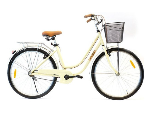 Bicicleta De Paseo Rodado 26 Mujer Aluminio Randers  Crema