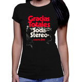 Camiseta Premium Rock Estampada Soda Stereo Gracias Totales