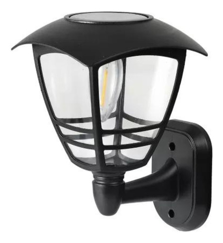 Farol Solar X2 De Muro Pared Led Lampara Luz Calida Exterior