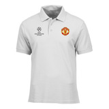 Camiseta Tipo Polo Manchester United, Champions Logo Bordado