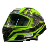 Casco Noss-801obsidiana Negro Amarillo