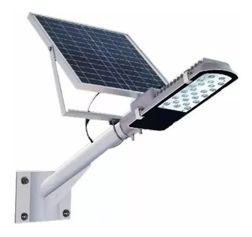 Lampara Led Reflector 24w Equivale A 240w Con Brazo Panel Solar Control Remotol Y Fotocelula