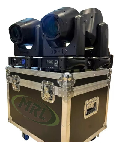 4 Moving Head Beam 150w Prisma  Gobos + Cores Dmx Case