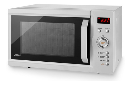 Microondas Grill Atma Easy Cook Md1723gn Blanco 23l 220v
