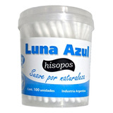 Cotonetes Hisopos Luna Azul 100 Unidades
