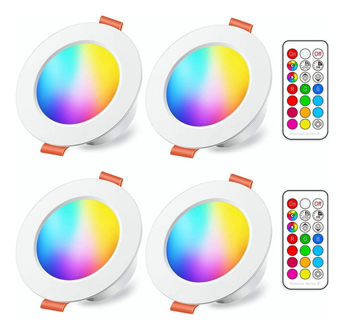 Lampara Luz Led De Techo Control Remoto Inteligente Rgb .