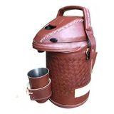 Garrafa Revestida Couro Rustica 2,5 L Terere Chimarrão 