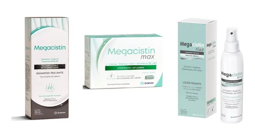 Megacistin Max Combo Loción + 30 Comp + Shampoo Tratante