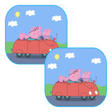 Cortina Lateral Plegable Auto Niños Peppa Pig Y Familia Iael