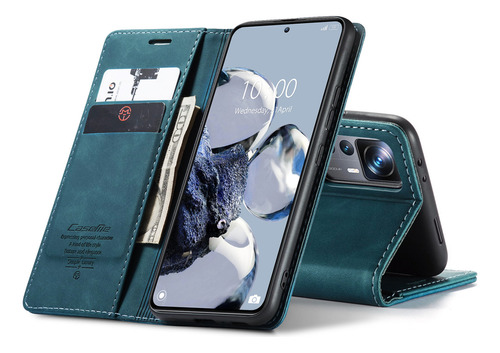 Funda Genérica Xiaomi Leather Case Azul Con Diseño Redmi Note12s 4g Abroad