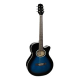 Violão Eletroacústica Giannini Performance Gsf-1d Ceq Para Destros Dark Blue Burst Sabina Solida Verniz Brilhante