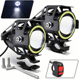 Faro Delantero Moto Led Faros Antiniebla Ojos De Ángel 2pc