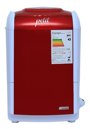 Máquina De Lavar Semi-automática Praxis Petit Vermelha 1.2kg 127 v