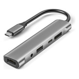 Adaptador Hub Usb-c 5 En 1, 4k @60hz Displayport Usb 2.0