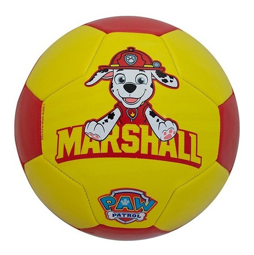 Balón De Fútbol No. 3 Voit Paw Patrol Marshal Kids Color Amarillo