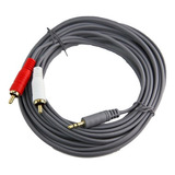 Cable Audio 8m Mini Plug 3.5 A 2 Rca Lujoso Oro - Lta173