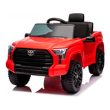 Mini Carro Elétrico Infantil Toyota Tundra Som Luz Vermelho