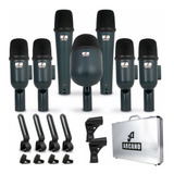 Kit De Microfones Dinâmicos Arcano Am-btwin7 Para Bateria Sj