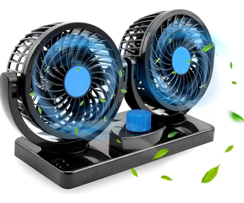 Ventilador Automóvil Doble Turbo 12v 2 Velocidad 360 Auto