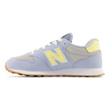 Tenis New Balance 500 Mujer - Gris/amarillo