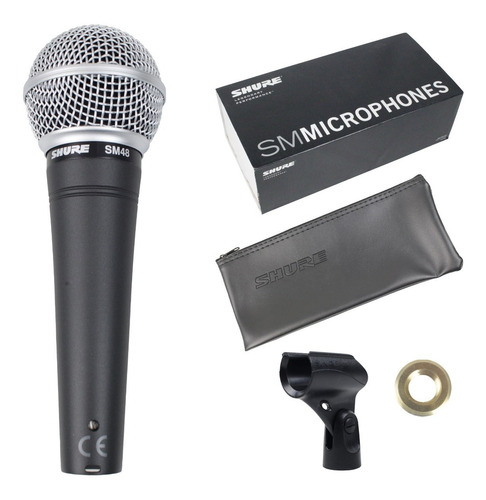 Microfone Shure Sm48 Lc Dinâmico Original 2 Anos Garantia