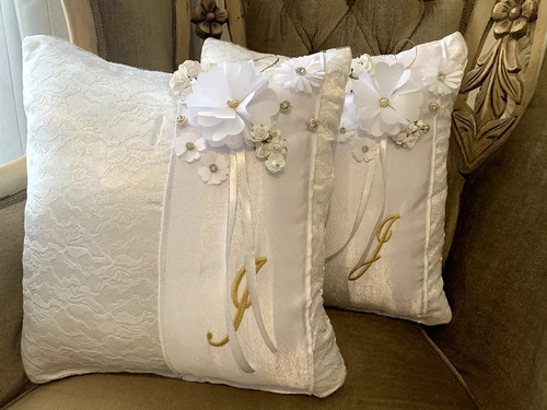 Cojines De Boda Con Bordado Personalizado Envío Gratis
