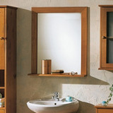 Espejo Repisa Baño Diseño Color Elección Tamaño 80 X 80 Cm