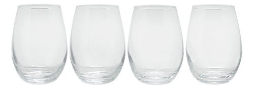 Vasos De Cristal Redondos Wayu Copas 580 Ml Color Transparente