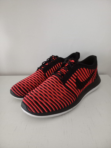 Zapatillas Nike Roshe Two Flyknit Color Rojo Y Negro