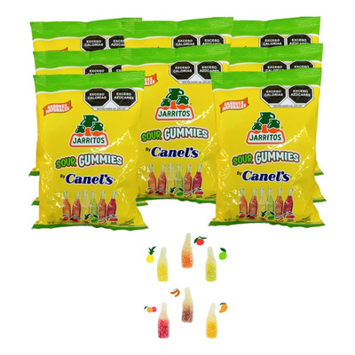 Gomitas 8 Pz 454g C/u Jarritos Sour Gummies Aciditas Canels