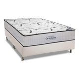 Cama Box Casal: Colchão Espuma Ortobom D45 High Foam+base Cr