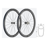 Roda Carbono Continental C45r 700c - Aros 44mm