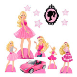 Fiesta Barbie Set Figuras De Coroplast Candy Bar Decoración
