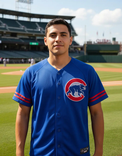 Playera Casaca De Beisbol Chicago Bordada Cubs | Envío gratis