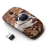 Ratón Inalámbrico 2.4g Koolmouse [pug Otoño Hojas Perro