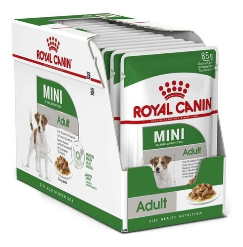 Royal Canin Mini Adult Pouch De 85g Caja 12 Unidades 