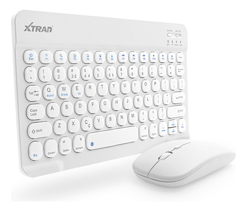 Kit Teclado E Mouse Bluetooth Sem Fio Ultrafino Compacto