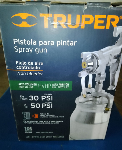 Pistola De Pintar Truper Alta Presión 