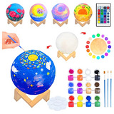 Kit De Pintura De Lámpara Lunar Niños 16 Colores